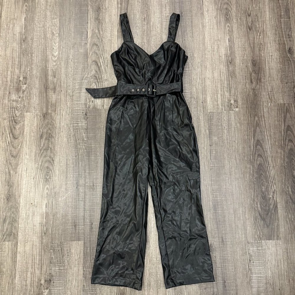 Black Leather Jumpsuit
